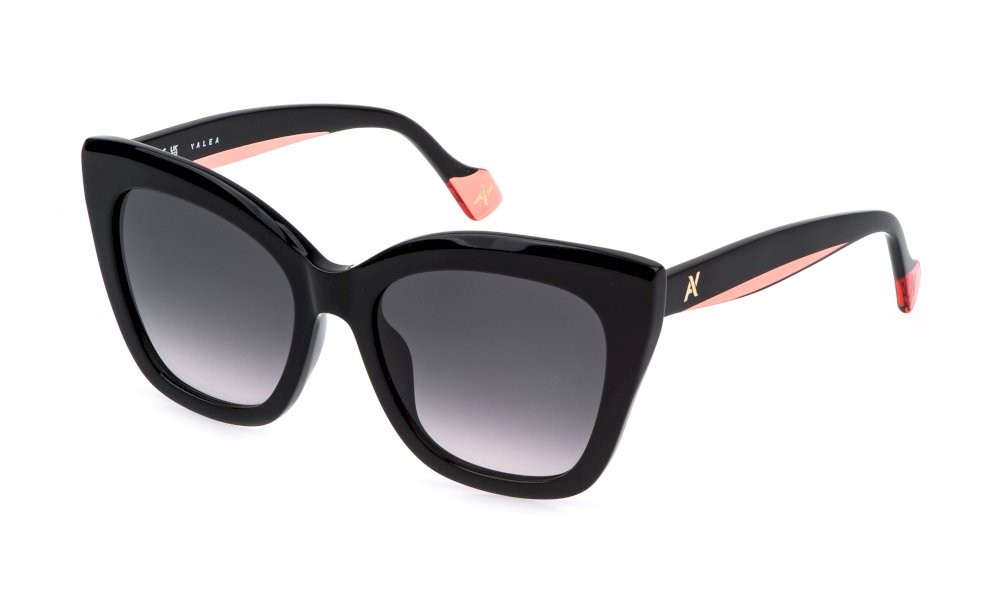 Sunglasses Yalea Bessi SYA194 (700Y) color nero lucido lenses smoke gradient