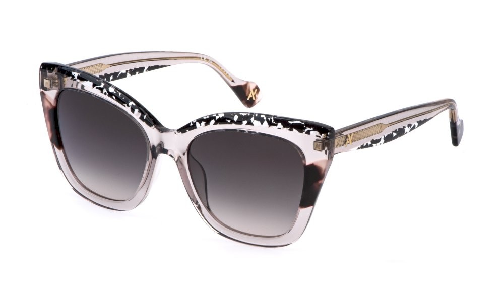 Sunglasses Yalea Bessi SYA194V (4G0Y) color grigio trasparente lenses smoke gradient smoke