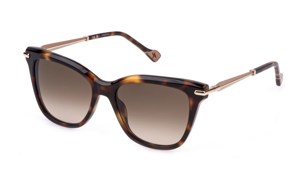 Occhiali da sole Yalea Farzana SYA196 (0752) colore avana scura lucida lenti brown gradient