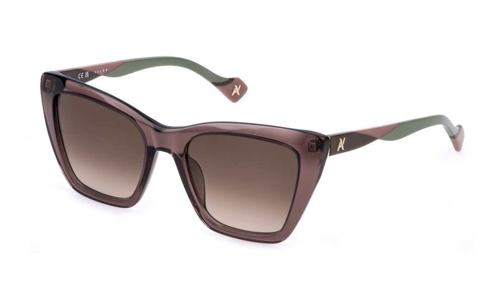 Occhiali da sole Yalea Homa SYA198 (07AY) colore marrone trasparente lucido lenti brown gradient