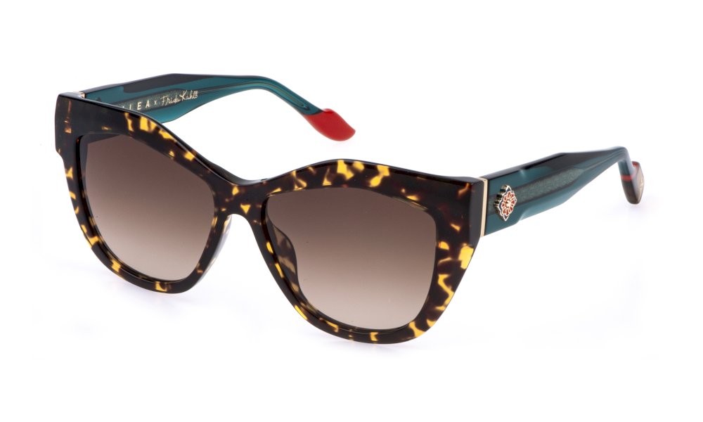 Sunglasses Yalea Frida kahlo SYA224 (02BU) color avana lenses brown gradient brown