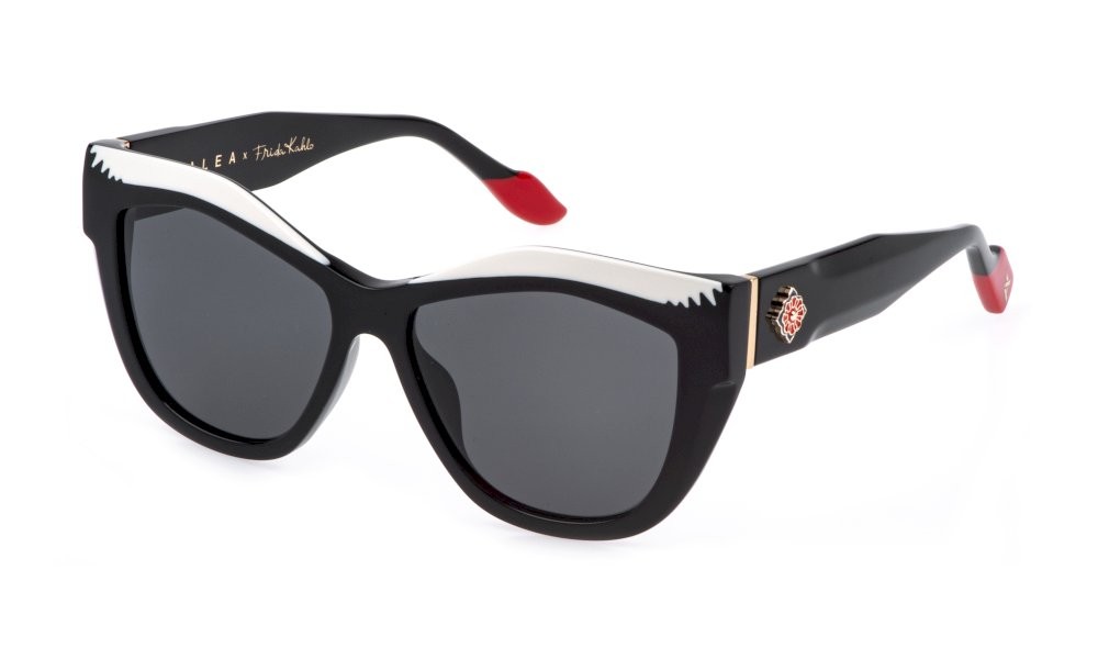 Sunglasses Yalea Frida kahlo SYA224V (700Y) color nero lucido lenses smoke