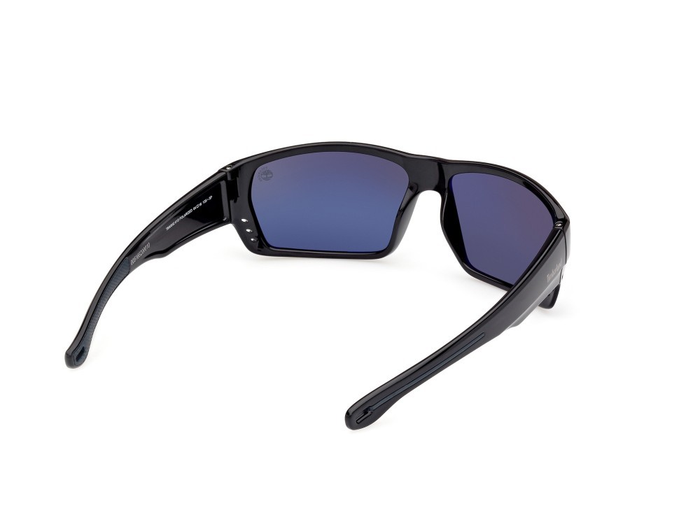 Sonnenbrillen Timberland TB00002 (01D) farbe nero lucido form rechteckig gläser fumo polar.