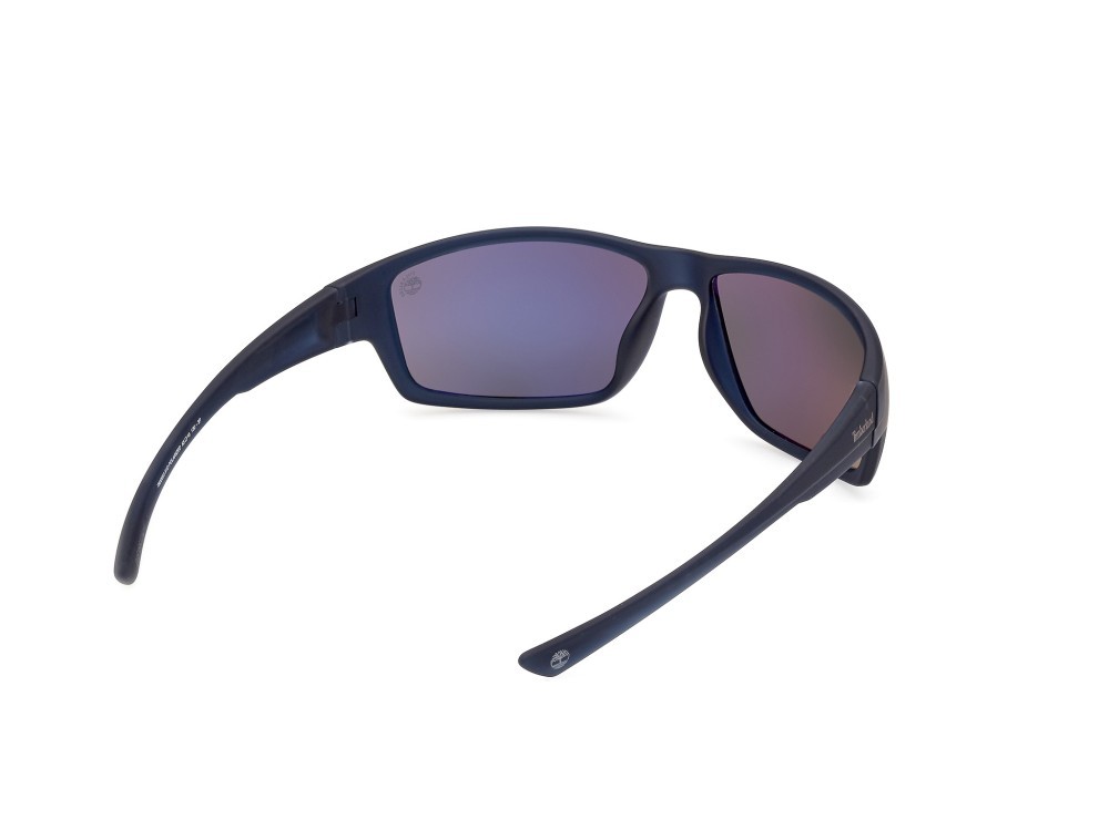 Occhiali da sole Timberland TB00003 (91D) colore blu opaco forma rettangolare lenti fumo polar.