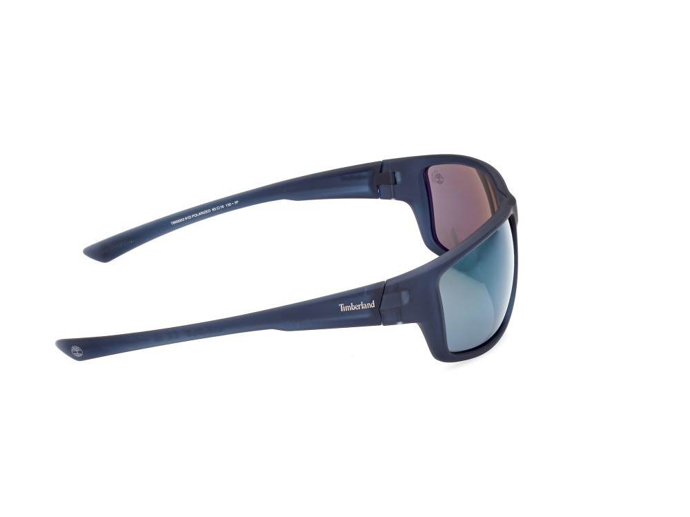 Occhiali da sole Timberland TB00003 (91D) colore blu opaco forma rettangolare lenti fumo polar.