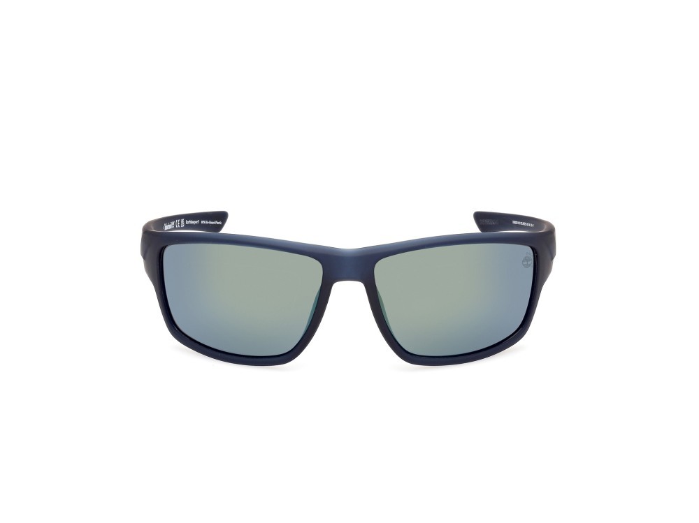 Occhiali da sole Timberland TB00003 (91D) colore blu opaco forma rettangolare lenti fumo polar.