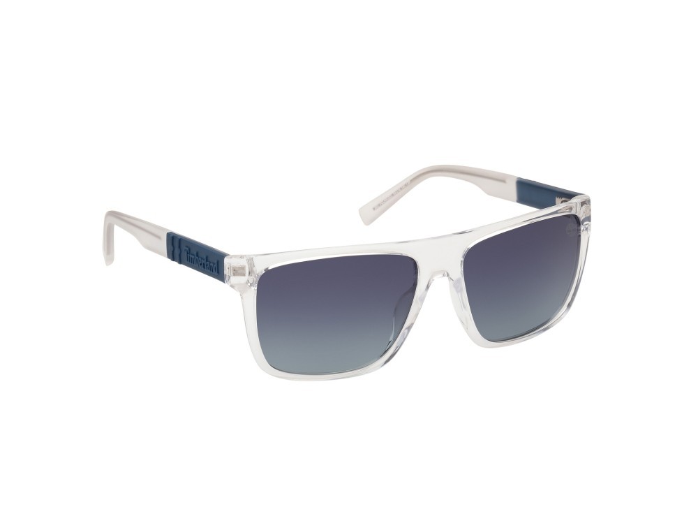 Occhiali da sole Timberland TB00005 (26D) colore cristallo forma quadrato lenti fumo polar.