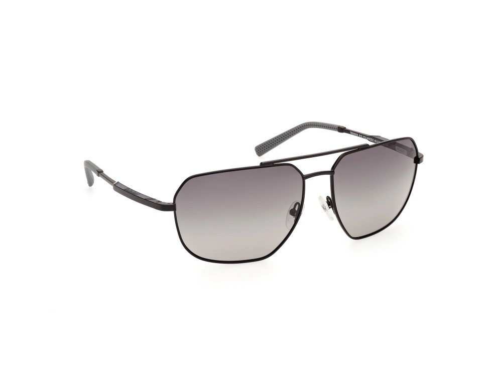 Sonnenbrillen Timberland TB00009 (01D) farbe nero lucido form navigator gläser fumo polar.