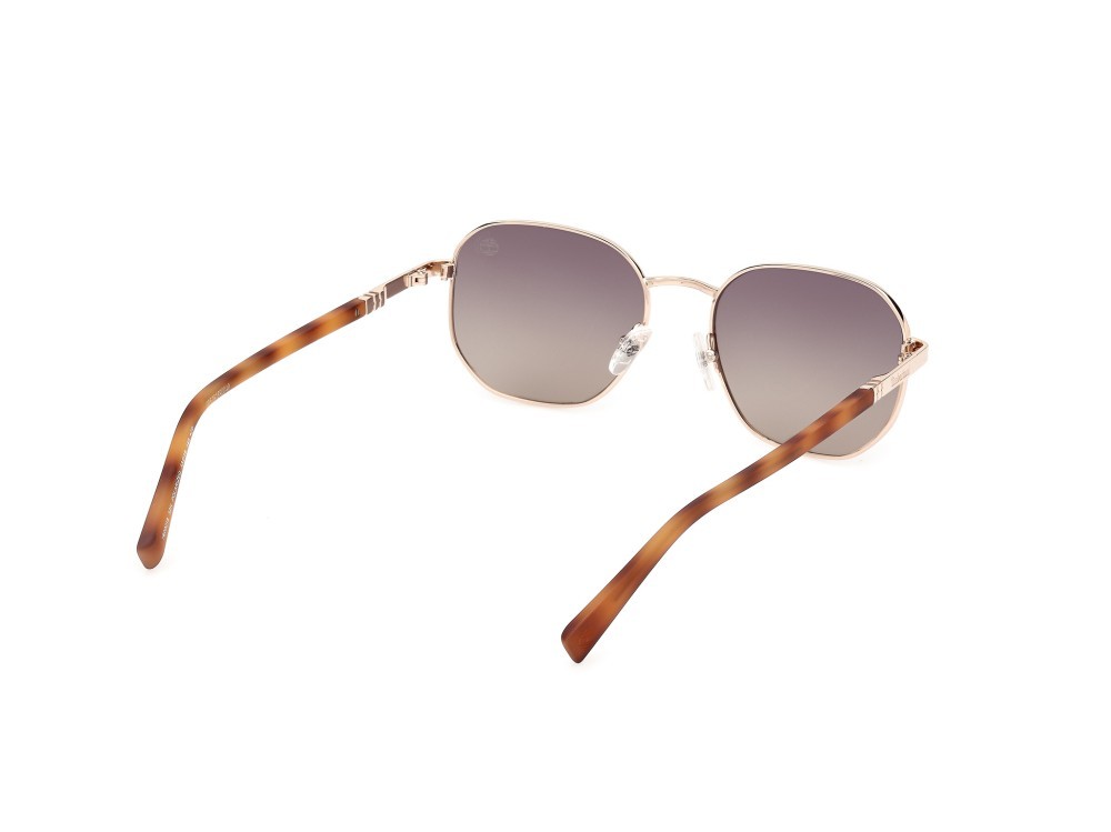 Sonnenbrillen Timberland TB00018 (32H) farbe oro pallido lucido form geometrisch gläser marrone polar.
