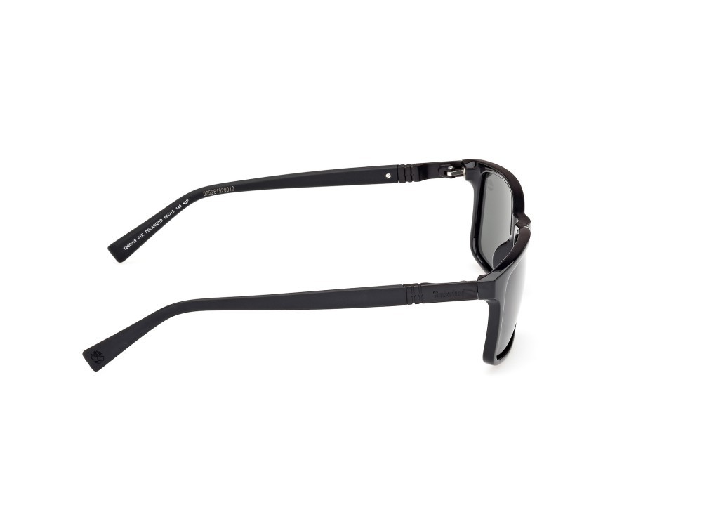 Sonnenbrillen Timberland TB00019 (01R) farbe nero lucido form rechteckig gläser verde polar.