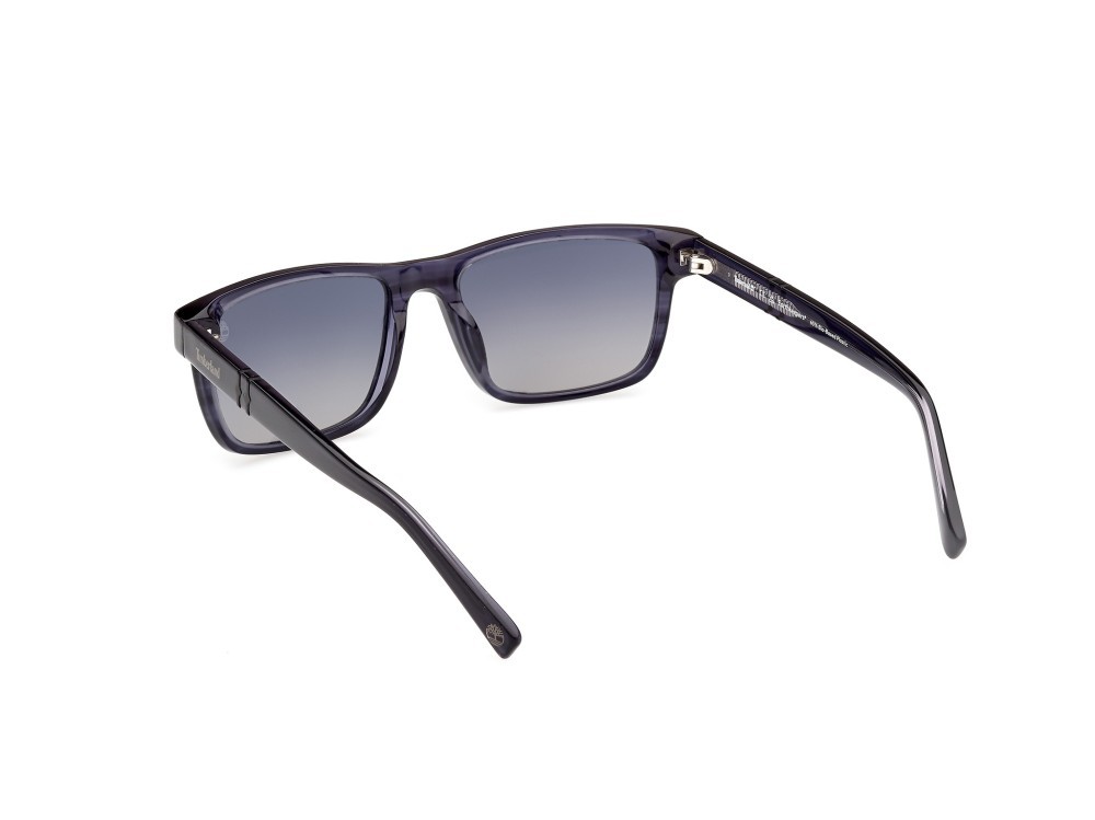 Occhiali da sole Timberland TB00020 (90D) colore blu - corno forma rettangolare lenti fumo polar.