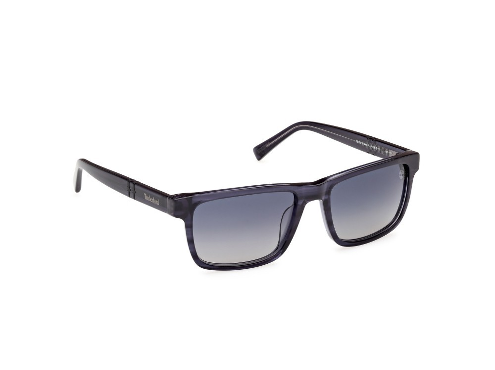 Occhiali da sole Timberland TB00020 (90D) colore blu - corno forma rettangolare lenti fumo polar.