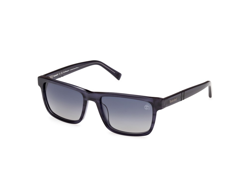 Occhiali da sole Timberland TB00020 (90D) colore blu - corno forma rettangolare lenti fumo polar.
