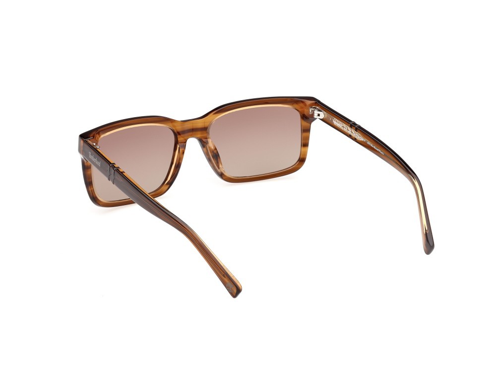 Sonnenbrillen Timberland TB00021 (48H) farbe marrone chiaro - corno form rechteckig gläser marrone polar.