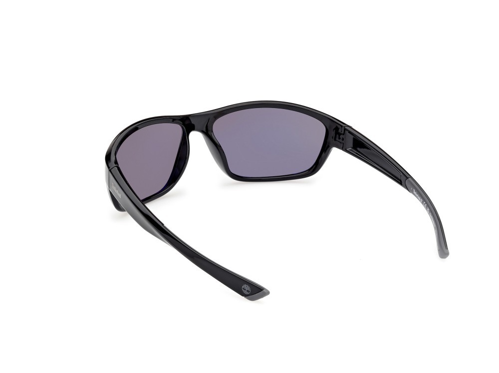 Occhiali da sole Timberland TB00024 (01D) colore nero lucido forma rettangolare lenti fumo polar.