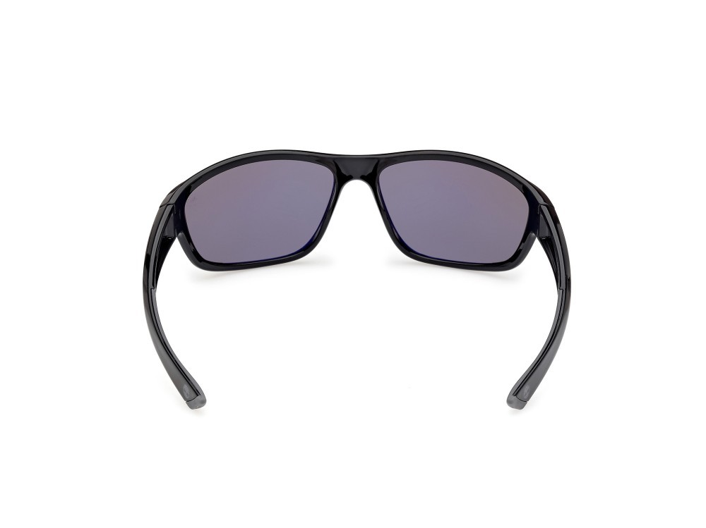 Occhiali da sole Timberland TB00024 (01D) colore nero lucido forma rettangolare lenti fumo polar.