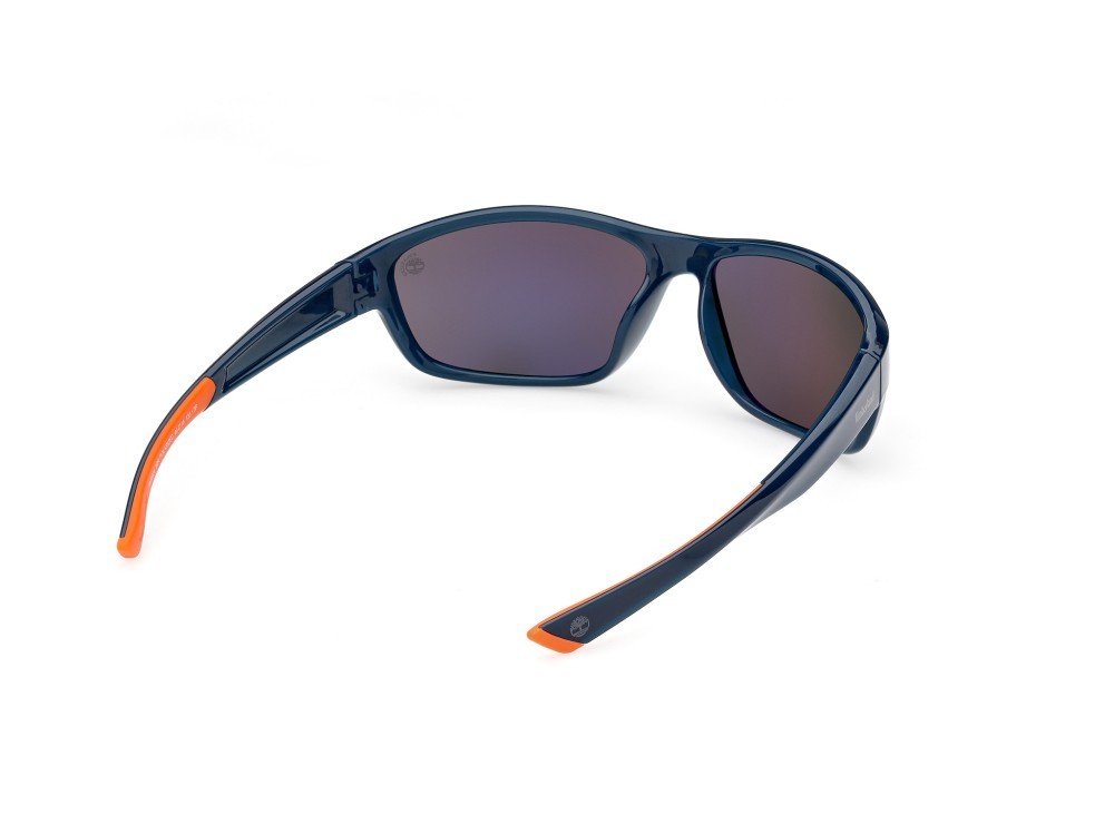 Sonnenbrillen Timberland TB00024 (90R) farbe blu lucido form rechteckig gläser verde specchiato