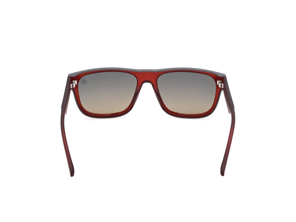 Sonnenbrillen Timberland TB00025 (67R) farbe rosso scuro opaco form rechteckig gläser verde polar.