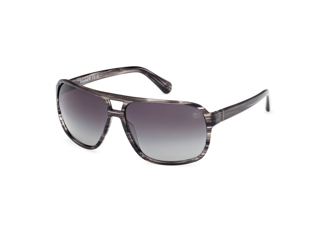 Occhiali da sole Timberland TB00031 (20D) colore grigio lucido forma navigator lenti fumo grad.