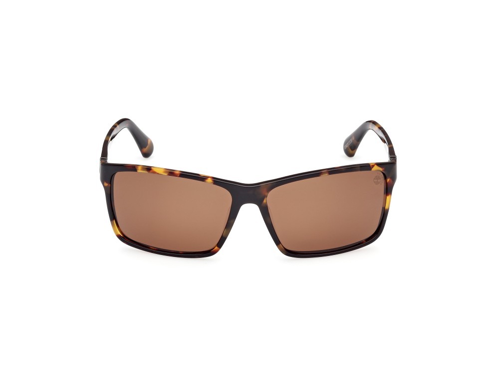 Occhiali da sole Timberland TB00032 (52H) colore avana scura forma rettangolare lenti marrone polar.