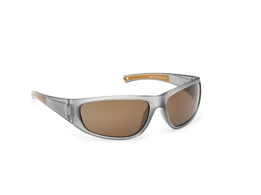 Sonnenbrillen Timberland TB00033 (20H) farbe grigio opaco form maske gläser marrone polar.