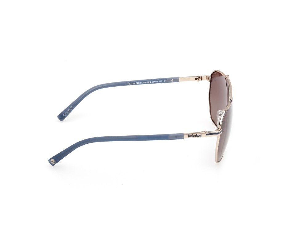 Sonnenbrillen Timberland TB00038 (32H) farbe oro pallido lucido - blu opaco form navigator gläser marrone sfumato