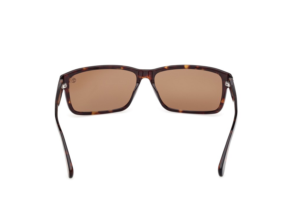 Occhiali da sole Timberland TB00053 (52H) colore avana scura forma rettangolare lenti marrone polar.