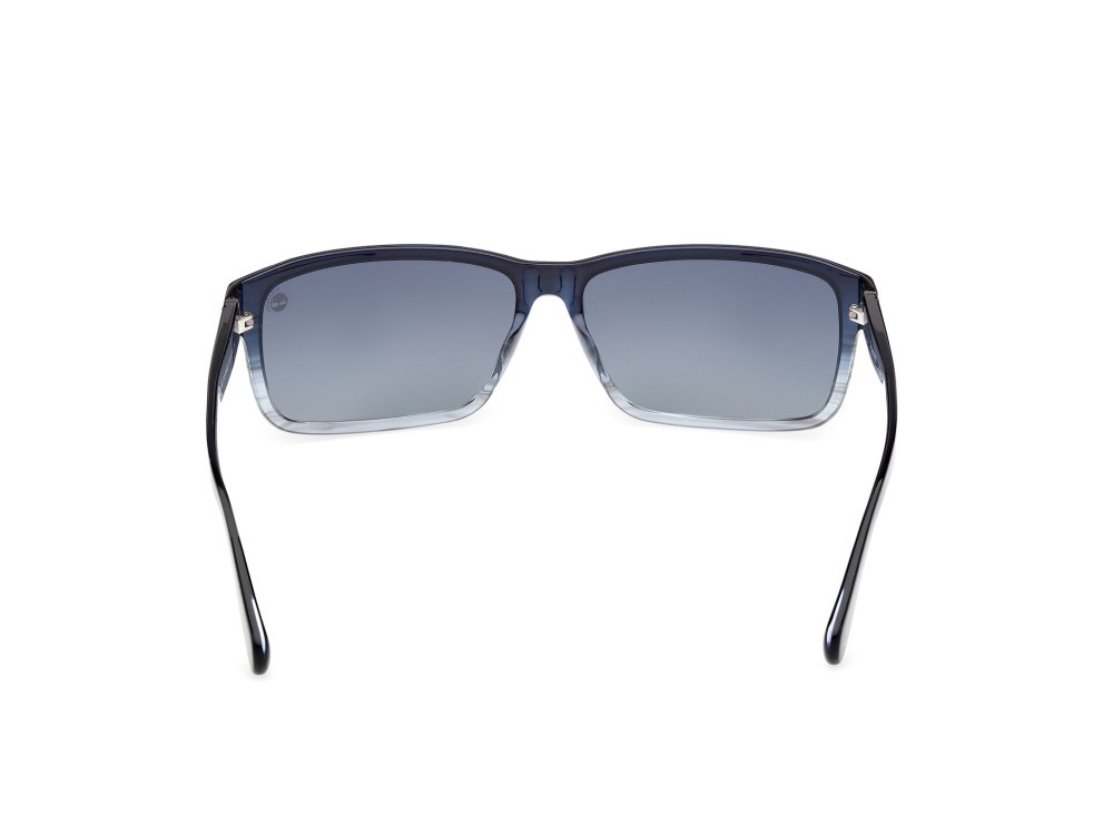 Occhiali da sole Timberland TB00053 (92D) colore azzurro sfumato forma rettangolare lenti blu sfumato