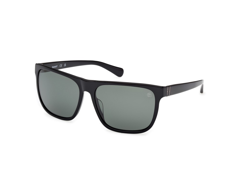 Sonnenbrillen Timberland TB00054-H (01R) farbe nero lucido  form quadratisch gläser verde polar.