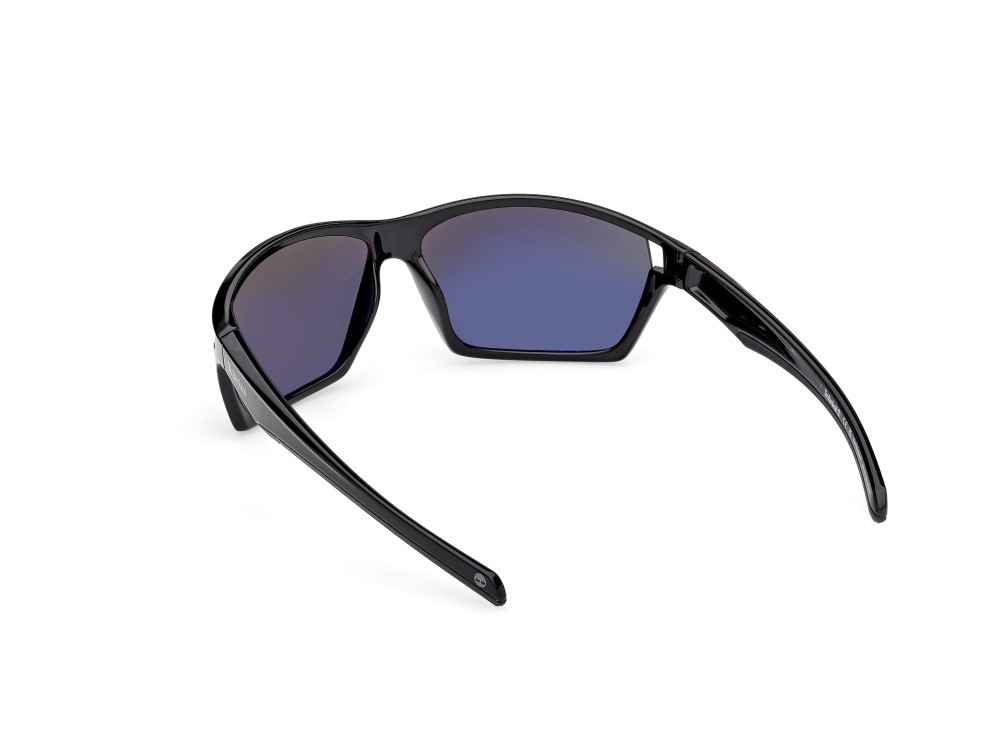 Occhiali da sole Timberland TB00055 (01D) colore nero lucido forma rettangolare lenti fumo polar.