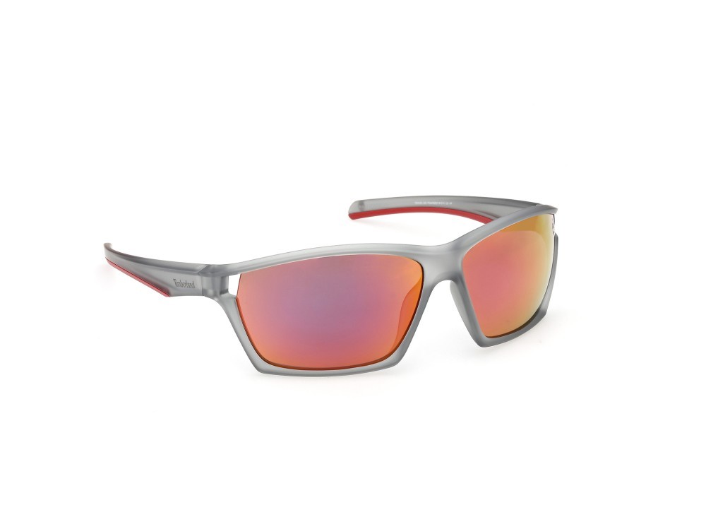Occhiali da sole Timberland TB00055 (20D) colore grigio opaco forma rettangolare lenti fumo polar.