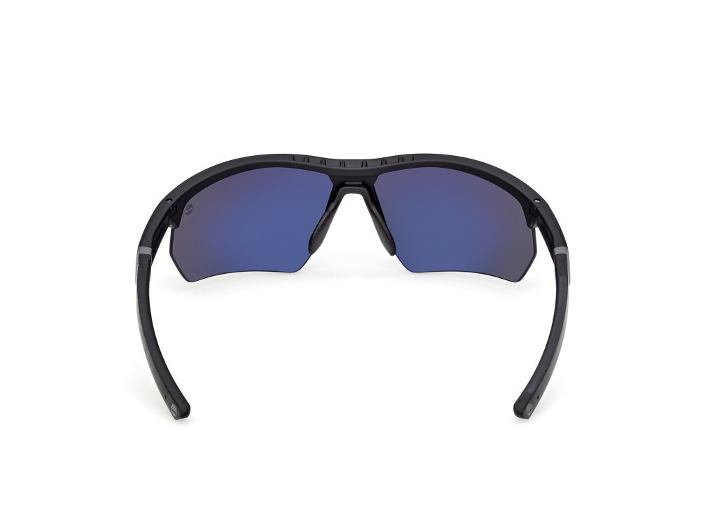 Occhiali da sole Timberland TB00056 (02D) colore nero lucido forma rettangolare lenti fumo polar.