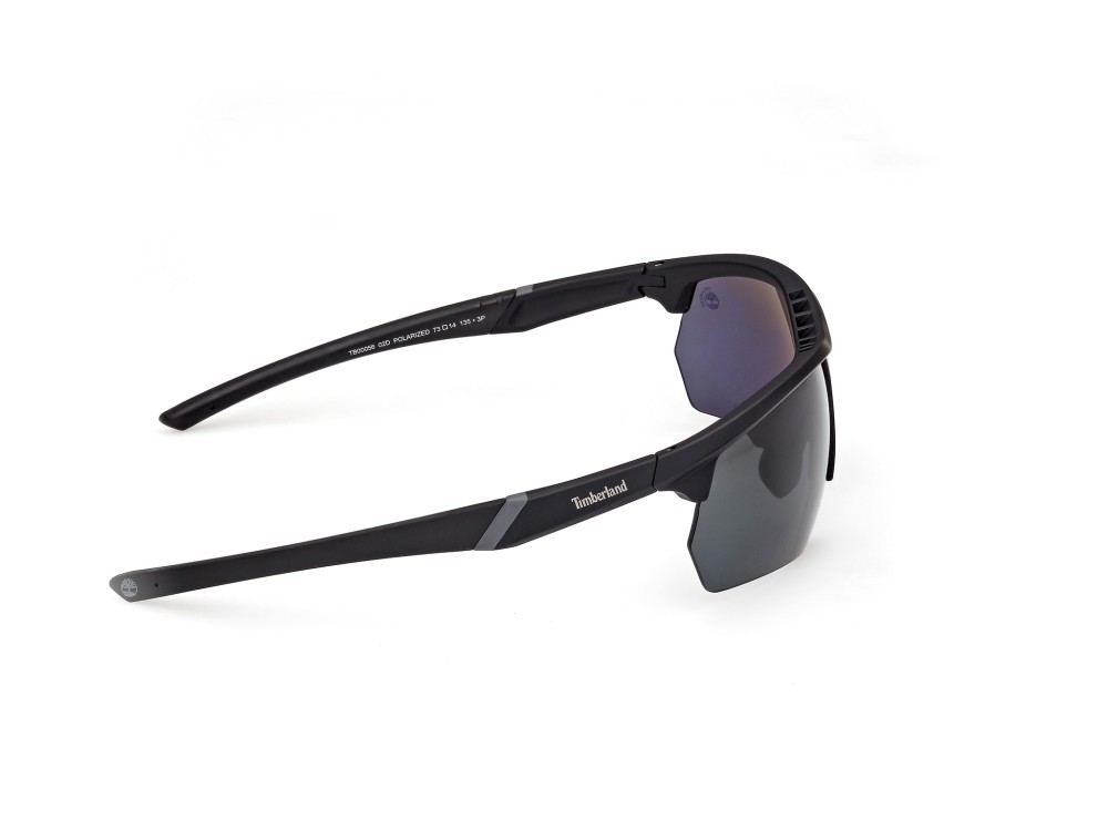 Occhiali da sole Timberland TB00056 (02D) colore nero lucido forma rettangolare lenti fumo polar.