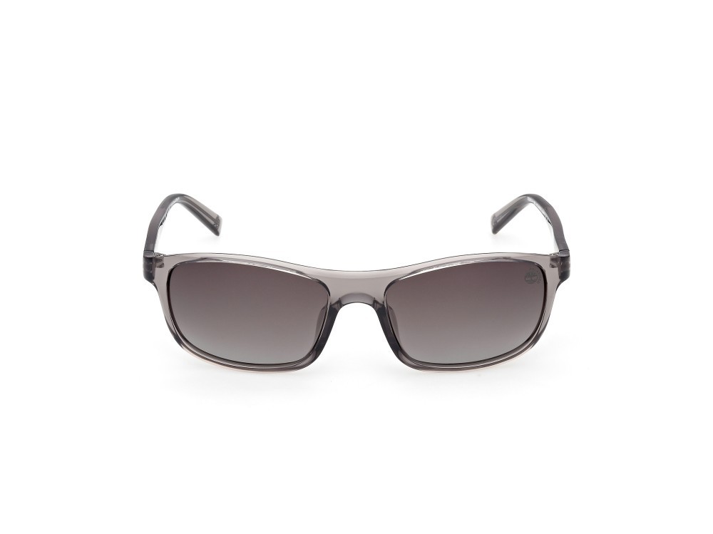 Occhiali da sole Timberland TB00057-H (20D) colore grigio lucido forma rettangolare lenti fumo polar.