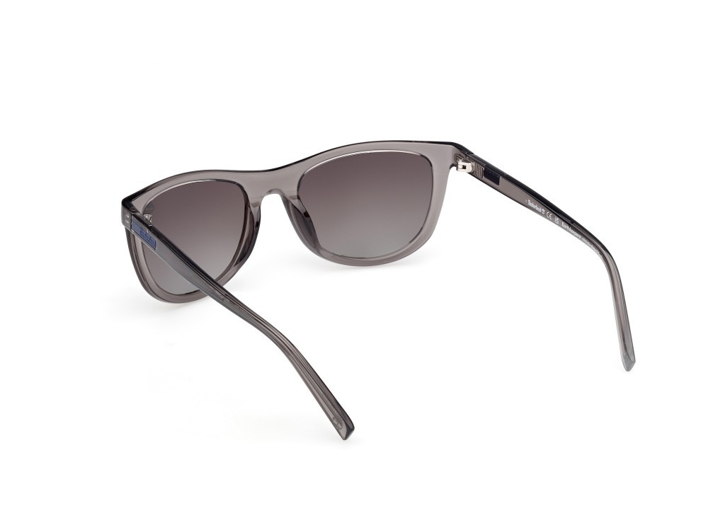Sunglasses Timberland TB00058 (20D) color grigio lucido shape square lenses fumo polar.