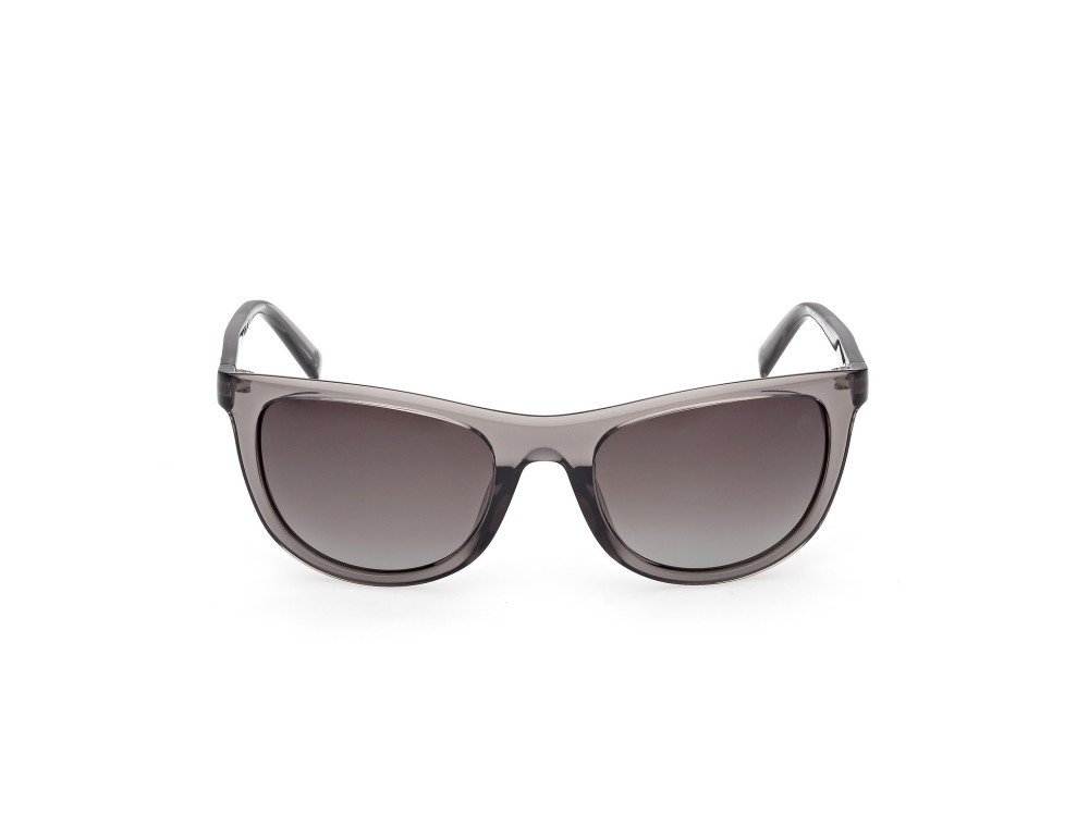 Sunglasses Timberland TB00058 (20D) color grigio lucido shape square lenses fumo polar.