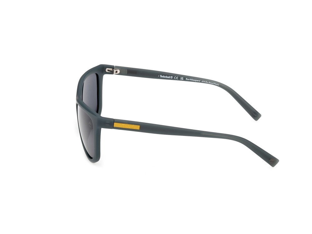 Sunglasses Timberland TB00058 (97D) color verde scuro opaco shape square lenses fumo polar.
