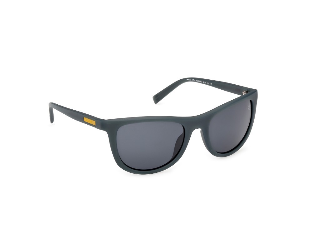 Sunglasses Timberland TB00058 (97D) color verde scuro opaco shape square lenses fumo polar.
