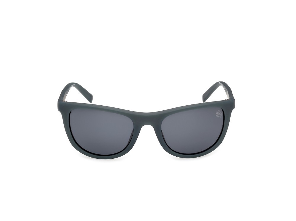 Sunglasses Timberland TB00058 (97D) color verde scuro opaco shape square lenses fumo polar.