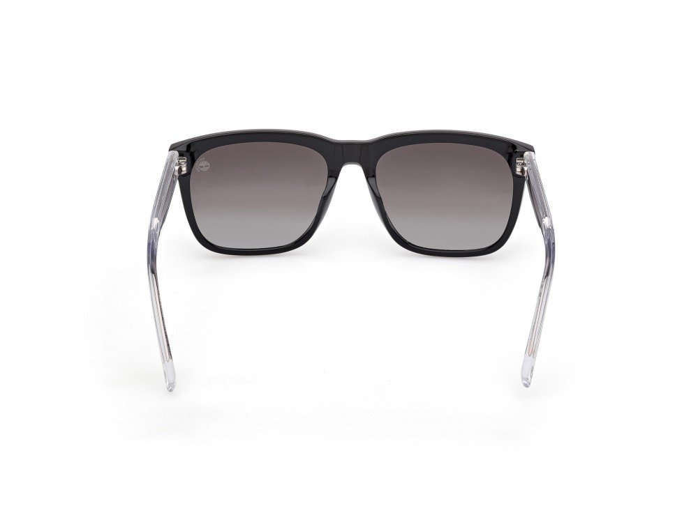 Sunglasses Timberland TB00059 (01D) color nero lucido - cristallo shape square lenses fumo grad.