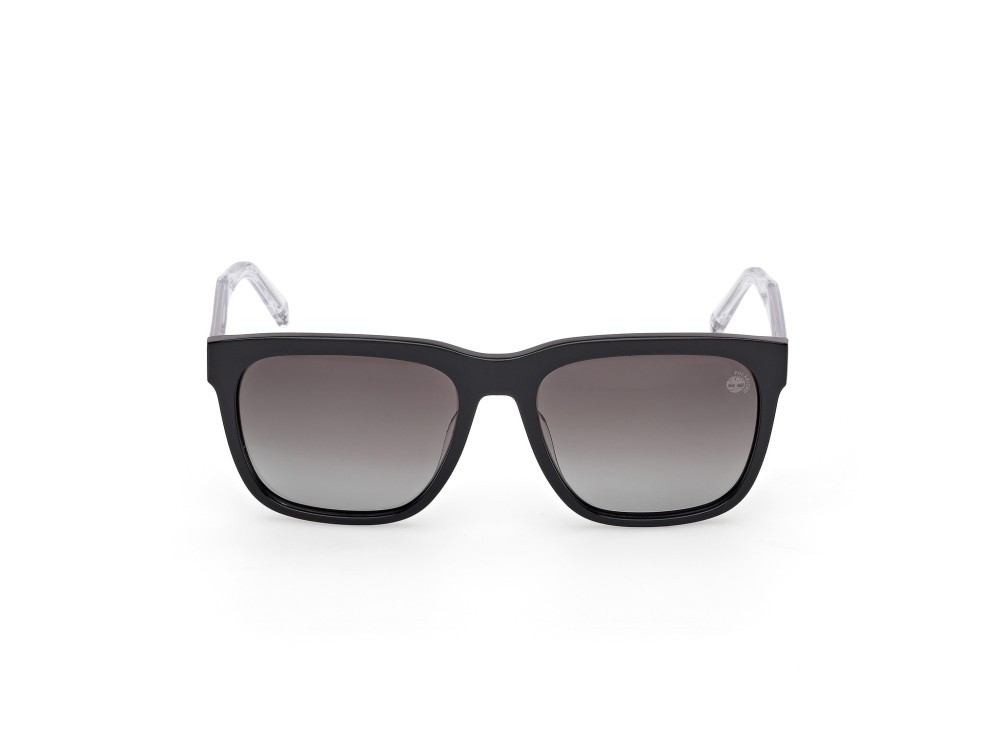 Sunglasses Timberland TB00059 (01D) color nero lucido - cristallo shape square lenses fumo grad.