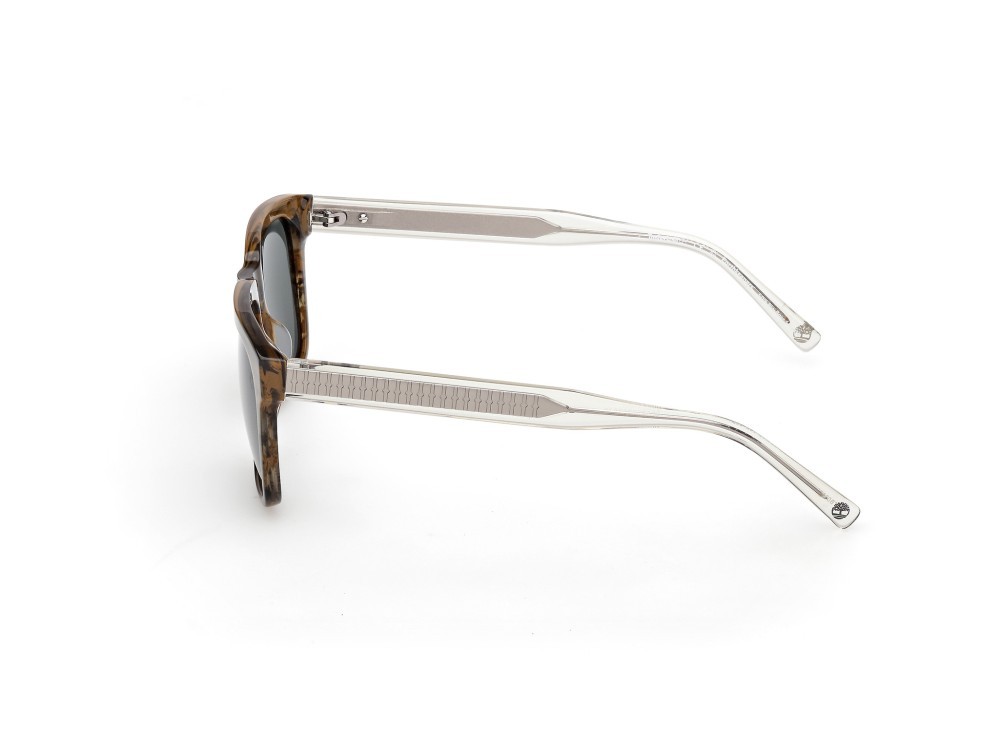 Sunglasses Timberland TB00059 (96R) color verde scuro lucido - cristallo shape square lenses verde polar.