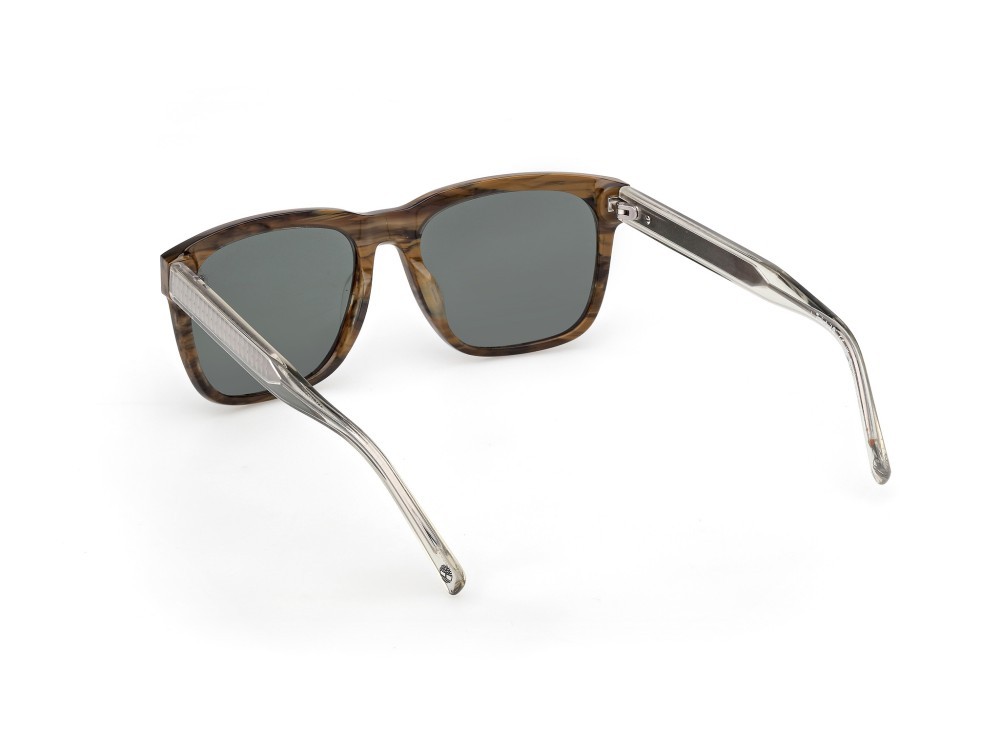 Sunglasses Timberland TB00059 (96R) color verde scuro lucido - cristallo shape square lenses verde polar.