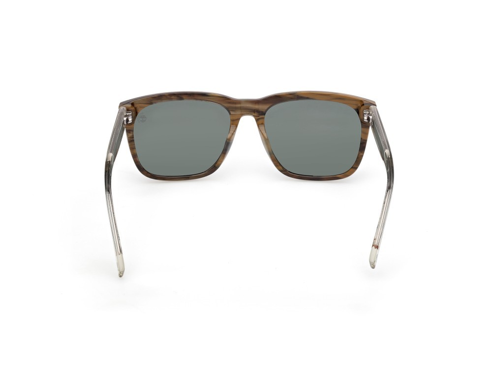 Sunglasses Timberland TB00059 (96R) color verde scuro lucido - cristallo shape square lenses verde polar.