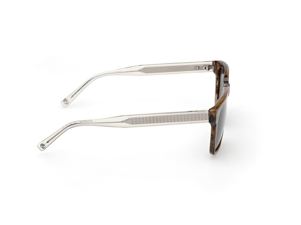 Sunglasses Timberland TB00059 (96R) color verde scuro lucido - cristallo shape square lenses verde polar.