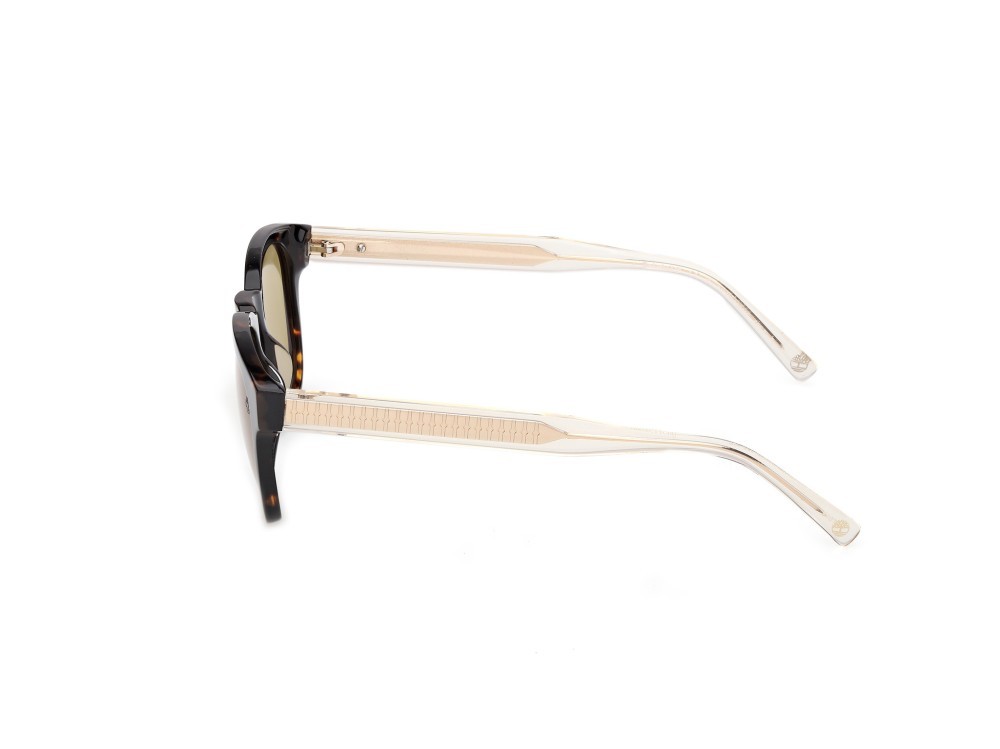 Sunglasses Timberland TB00060 (52H) color avana scura - cristallo shape round lenses marrone polar.