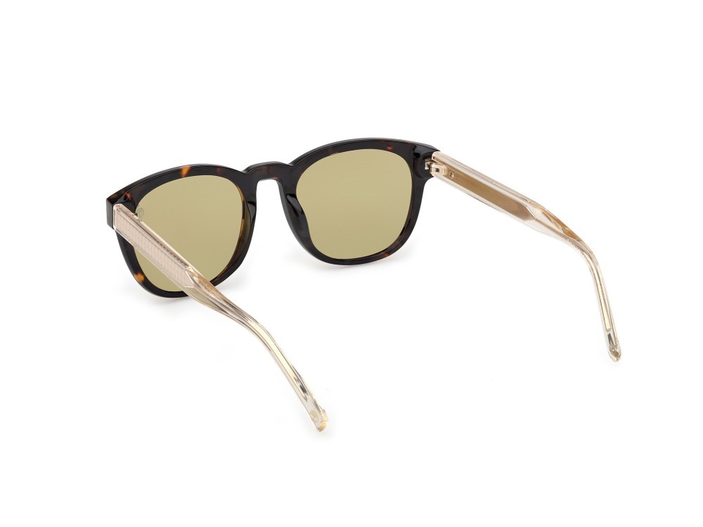 Sunglasses Timberland TB00060 (52H) color avana scura - cristallo shape round lenses marrone polar.
