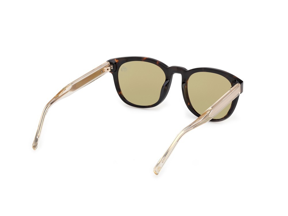 Sunglasses Timberland TB00060 (52H) color avana scura - cristallo shape round lenses marrone polar.