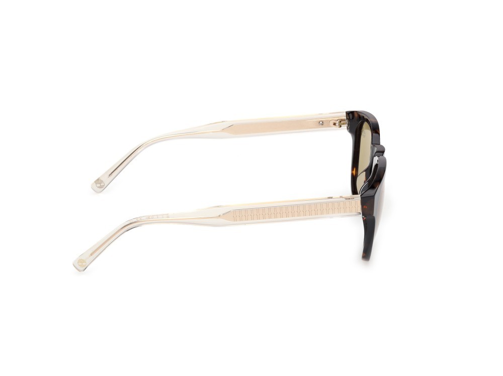 Sunglasses Timberland TB00060 (52H) color avana scura - cristallo shape round lenses marrone polar.
