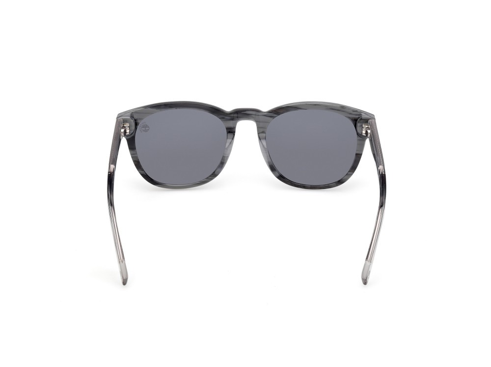 Sunglasses Timberland TB00060 (90D) color azzurro/corno - cristallo shape round lenses fumo polar.